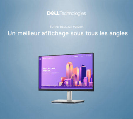 ÉCRAN DELL 22 MONITOR – P2222H-3Y – (21.5″)