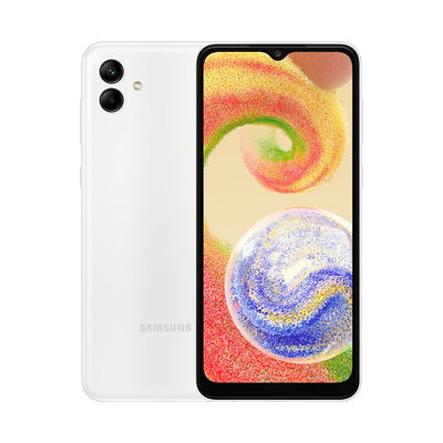 SAMSUNG SMARTPHONE A04 WHITE 6.5″ OCTA CORE 4GO 64GO ANDROID 4G 5MP 50MP 2MP 12M (SM-A045FZWGMWD)