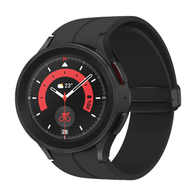 SAMSUNG GALAXY WATCH5 PRO-45MM BLACK TITANIUM EXYNOS W920/1.5 GB/WI-FI 802.11 B/G/590 MAH/ANDROID (SM-R920NZKAMEA)