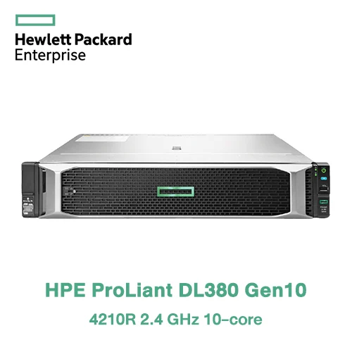 SERVEUR HPE PROLIANT DL380 GEN10 4210R 2.4GHz 10 COEURS 1P 32GB-R MR416i-p 8SFF BC 800W PS